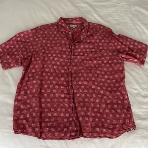 Peter Millar 100% linen button down shirt
